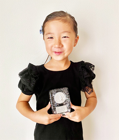 金井杏樹さん(年長)が群馬県ピアノコンクール幼児の部門で努力賞を貰いました！！