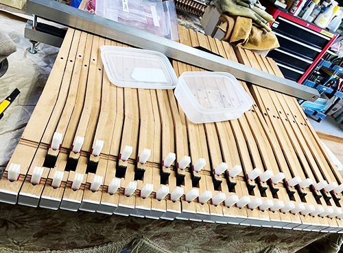 グランドピアノ ハンマー取り替え14